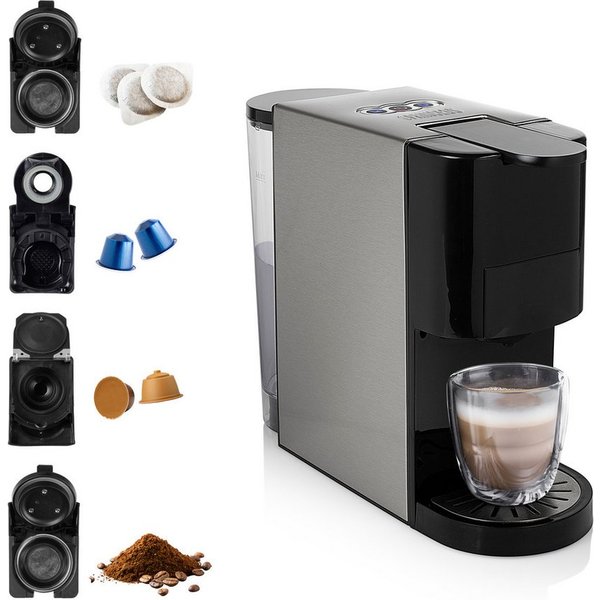 PRINCESS Kapselmaschine 01.249450.01.001, Multikapsel 4-in-1 - 19 Bar - für verschiedene Kaffeesorten geeignet