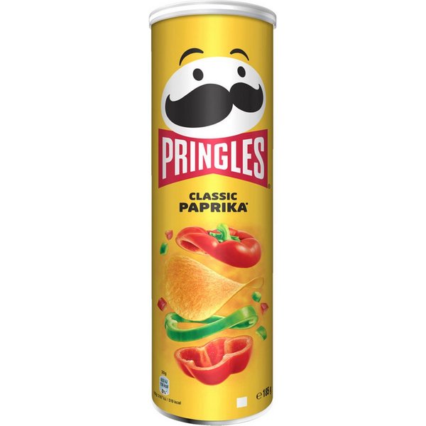 Pringles Knabberei, Pringles Classic Paprika Stapelchips lecker würziger Geschmack 185g