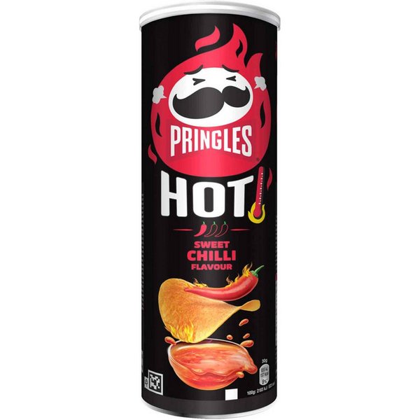Pringles Knabberei, Pringles HOT Sweet Chilli Flavour Stapelchips leicht scharf 160g