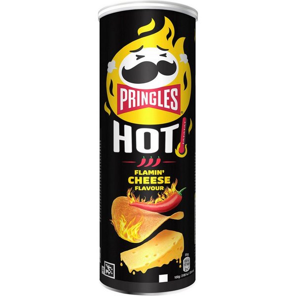 Pringles Knabberei, Pringles FLAME Hot Cheese and Chili Flavour Stapelchips 160g