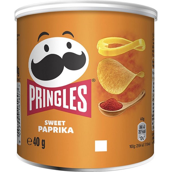 Pringles Knabberei, Pringles Sweet Paprika Stapelchips mit süß würzigem Geschmack 40g