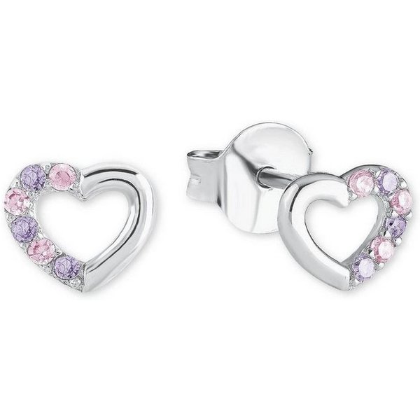 Prinzessin Lillifee Paar Ohrstecker Herzen, mit Zirkonia (synth)