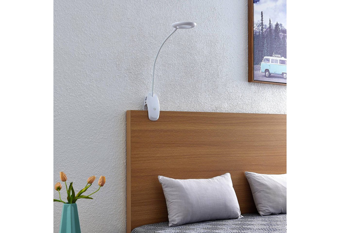 Prios Klemmleuchte Harumi, Enthalten, 1 x 4 W LED, universalweiß – Bild 4 von 5