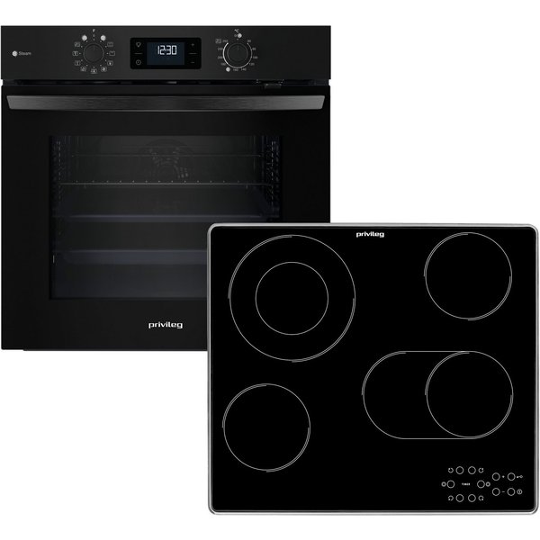 Privileg Backofen-Set BAKO Turn&Go Steam 420, Hydrolyse, Turn&Go – Automatikprogramme starten mit nur einem Dreh