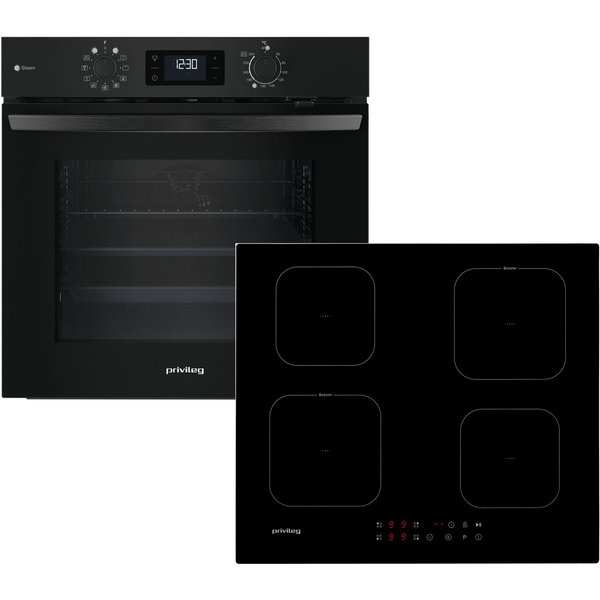 Privileg Backofen-Set BAKO Turn&Go Steam 620, mit Teilauszug, Hydrolyse, Hydrolyse - schnelle und mühelose Reinigung mit der Kraft des Dampfes