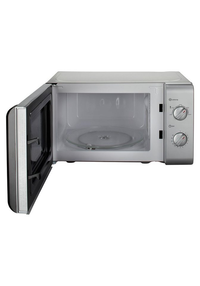 Privileg Mikrowelle 148438, Mikrowelle, 20 l, mit 5 Leistungsstufen, silber – Bild 3 von 4