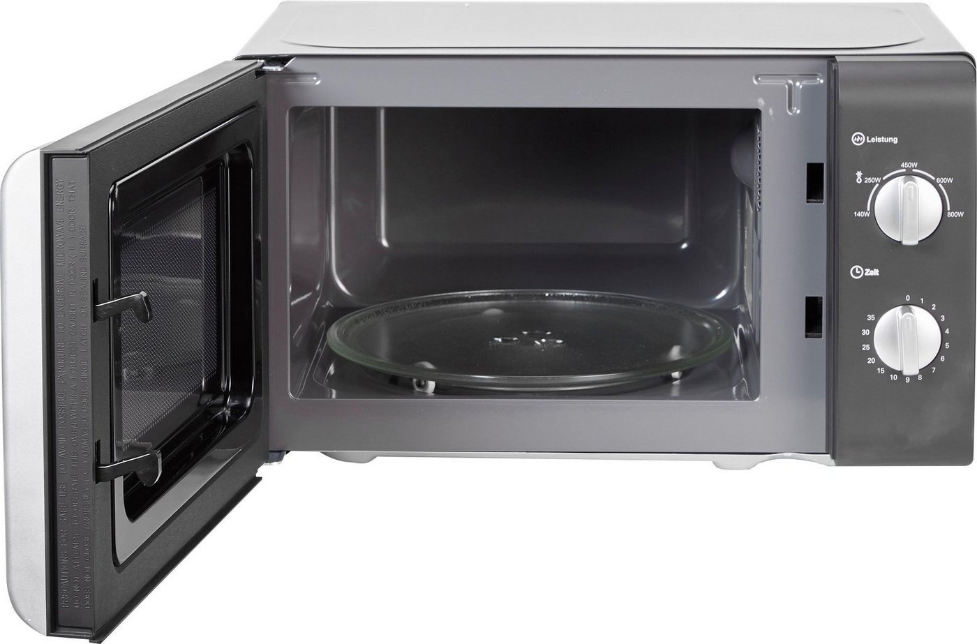 Privileg Mikrowelle 64111926, Mikrowelle, 20 l, mit 5 Leistungsstufen, silber – Bild 4 von 5