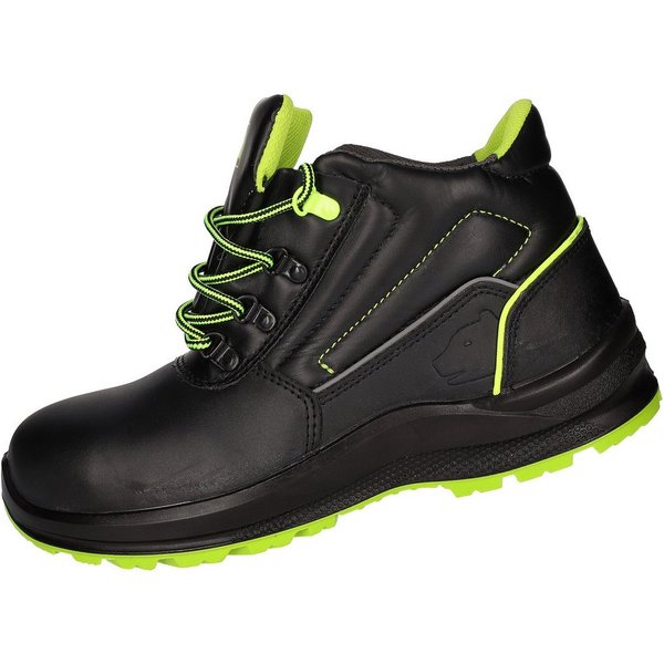 PRO FIT 131 Sicherheitsschuhe S3 "Arctos E mid", schwarz/grün, Arbeitsschuh (1, Paar) Stahlkappe, Arbeitsschuhe, Atmungsaktiv, Stahlkappenschuhe