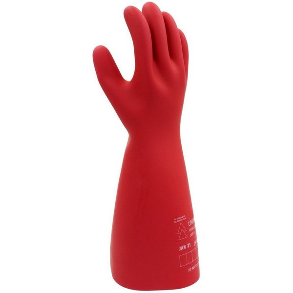 PRO FIT Elektriker-Handschuhe, 1000 Volt Prüfspannung, Klasse 0, Sicherheitshandschuhe, Rot (1, Paar) EN 60903, Störlichtbogen Klasse 2, PSA-Kat. III