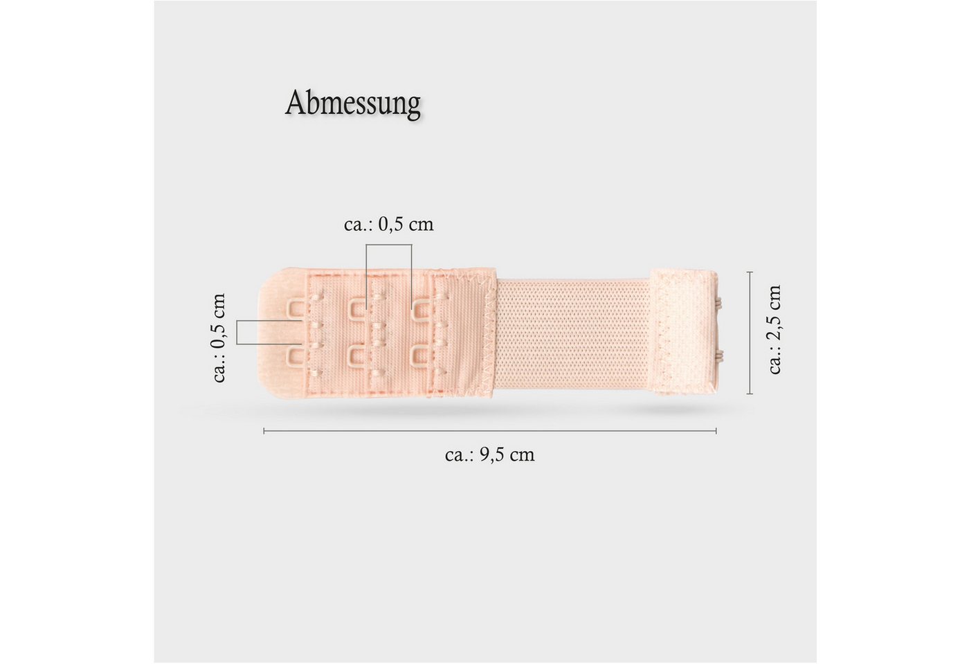 Pro Home BH-Verlängerung Elastischer Bra Extender - 9,5cm x 2,5 bis 5,5cm (1 St), flexible Erweiterung für BH's - BH-Verlängerer - Verlängerung – Bild 3 von 5