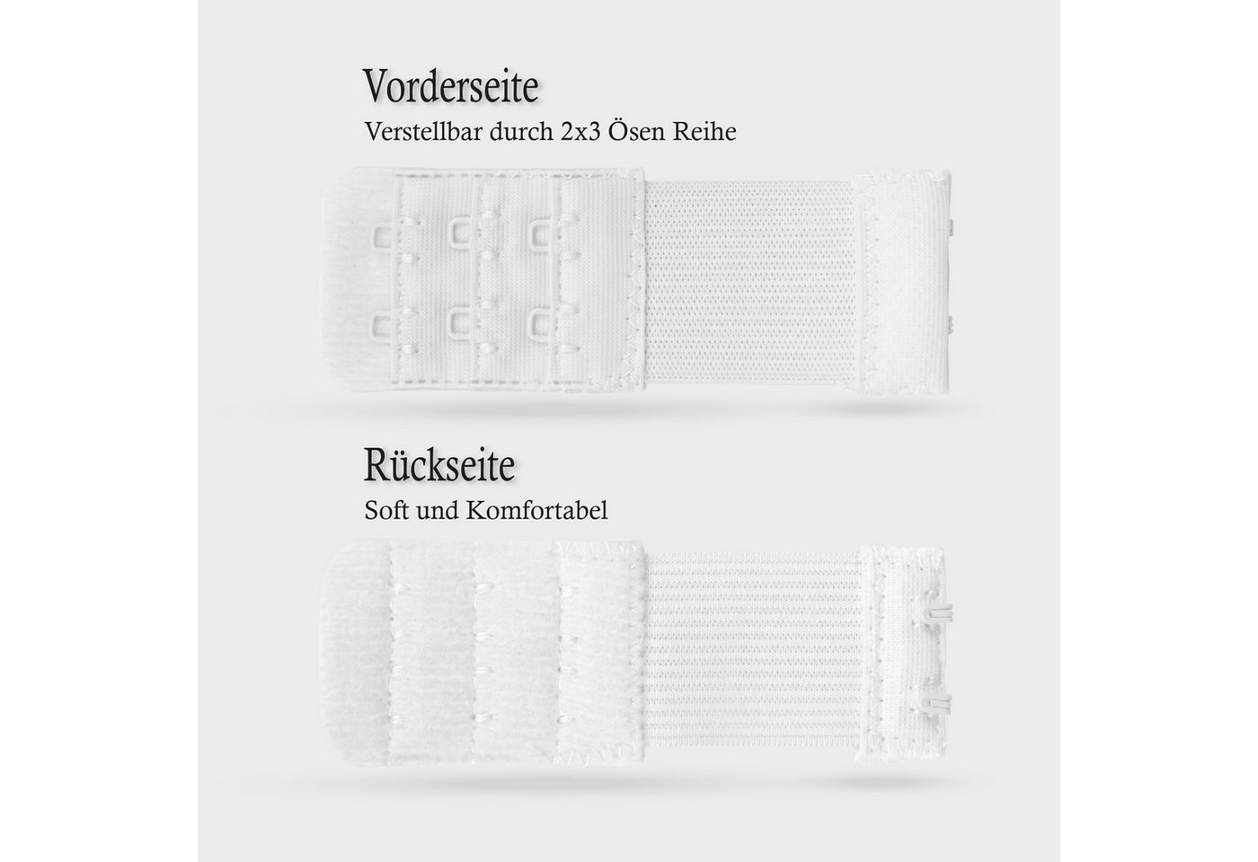 Pro Home BH-Verlängerung Elastischer Bra Extender - 9,5cm x 2,5 bis 5,5cm (1 St), flexible Erweiterung für BH's - BH-Verlängerer - Verlängerung – Bild 2 von 5