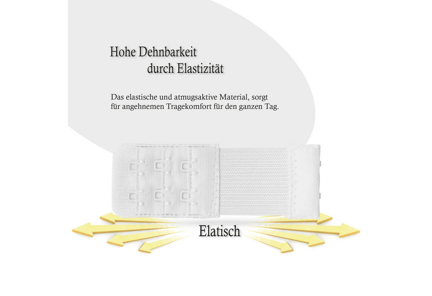Pro Home BH-Verlängerung Elastischer Bra Extender - 9,5cm x 2,5 bis 5,5cm (1 St), flexible Erweiterung für BH's - BH-Verlängerer - Verlängerung – Bild 4 von 5