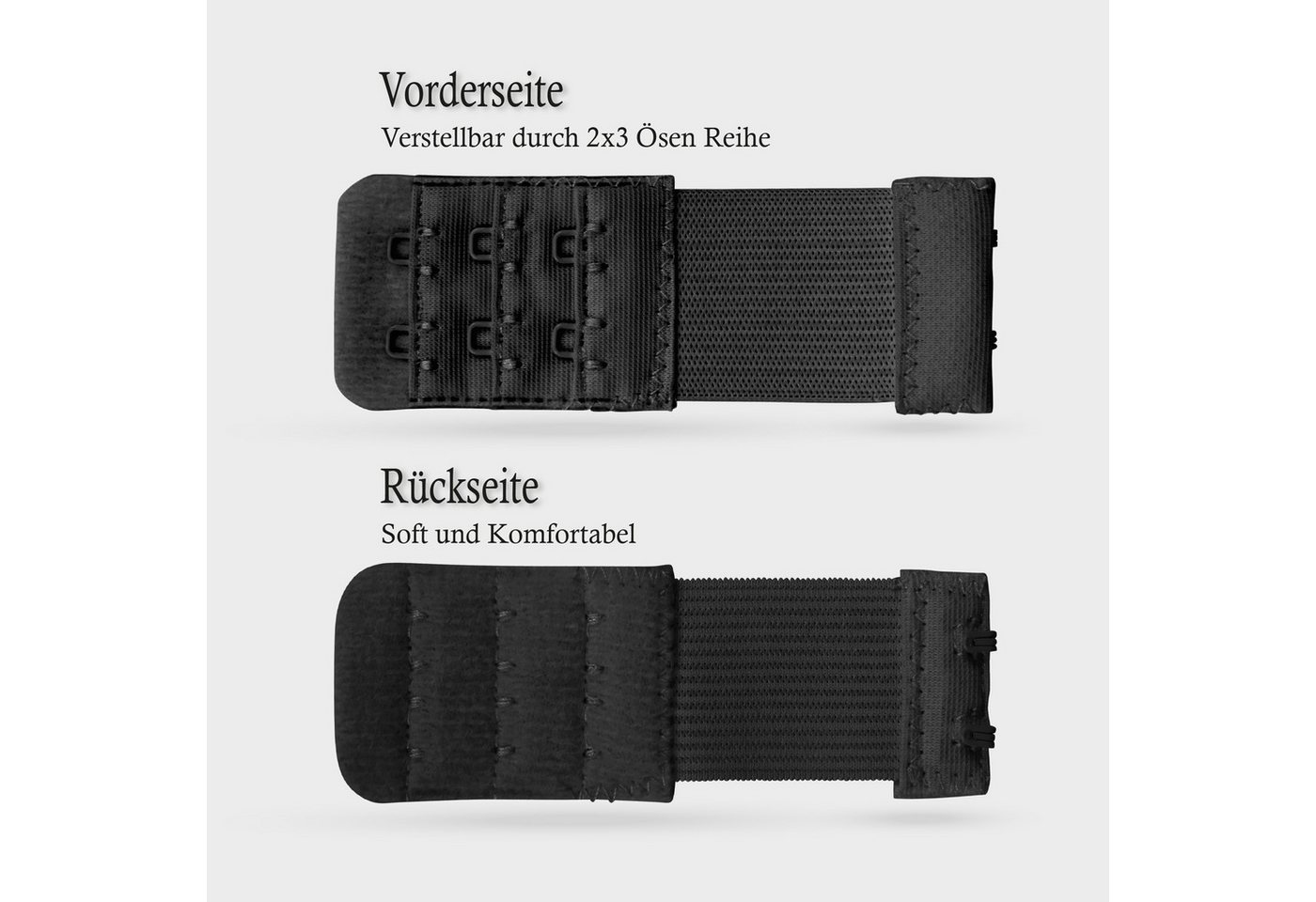 Pro Home BH-Verlängerung Elastischer Bra Extender - 9,5cm x 2,5 bis 5,5cm (1 St), flexible Erweiterung für BH's - BH-Verlängerer - Verlängerung – Bild 2 von 5
