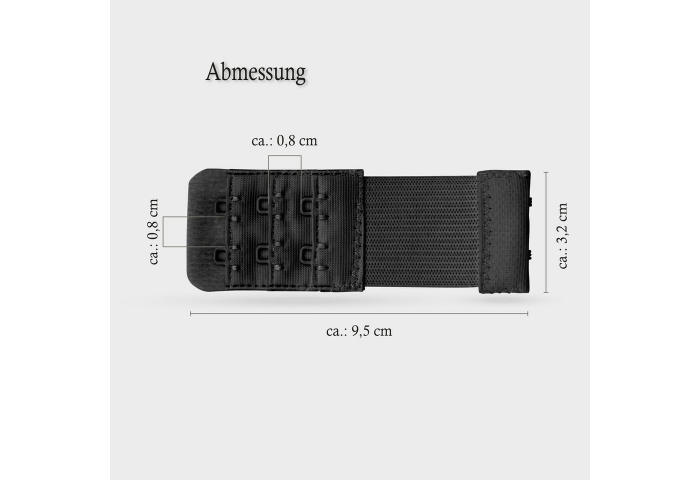 Pro Home BH-Verlängerung Elastischer Bra Extender - 9,5cm x 2,5 bis 5,5cm (1 St), flexible Erweiterung für BH's - BH-Verlängerer - Verlängerung – Bild 3 von 5