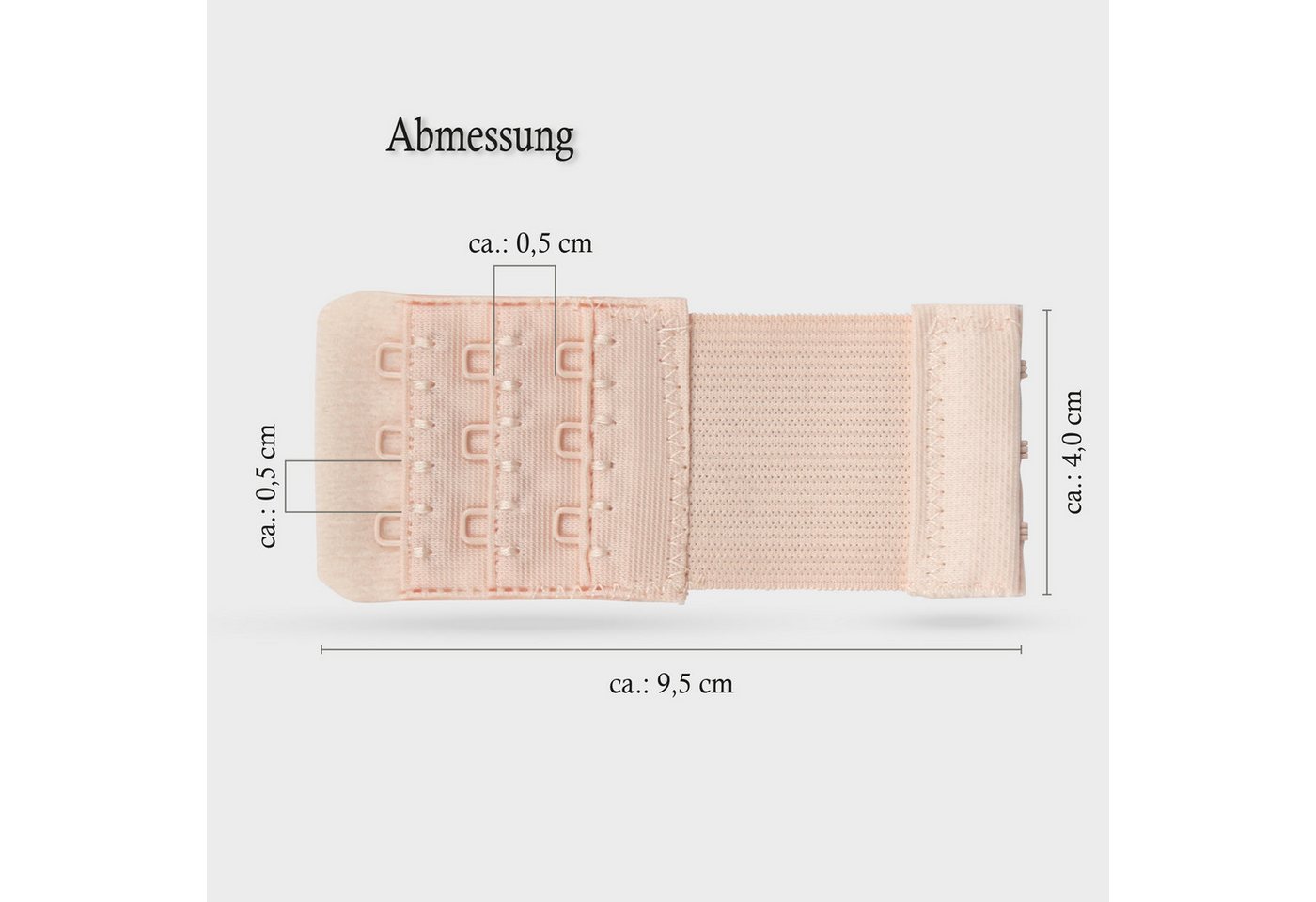 Pro Home BH-Verlängerung Elastischer Bra Extender - 9,5cm x 2,5 bis 5,5cm (3 St), flexible Erweiterung für BH's - BH-Verlängerer - Verlängerung – Bild 3 von 5