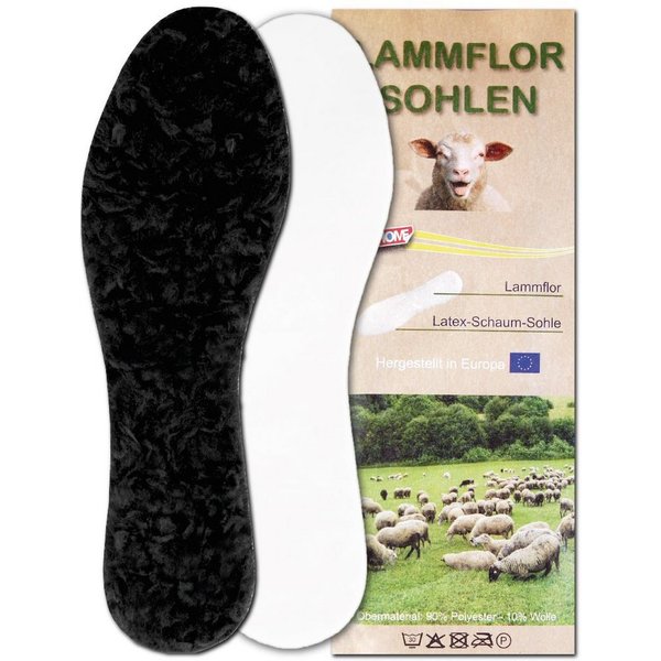 Pro Home Einlegesohlen Lammflor Schuheinlagen (1-tlg), Fußbett (Zuschneidbar) für alle Altersklassen geeignet