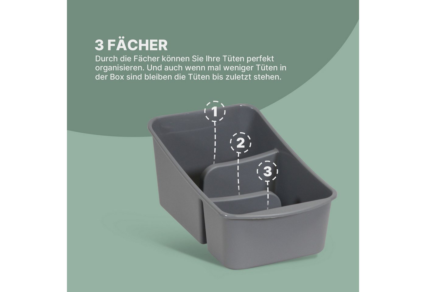 Pro Home Küchenorganizer-Set mit 3 Fächern, (4-tlg), Aufbewahrungsbox für Tütensuppen, Gewürze. Ordnungssystem – Bild 4 von 5