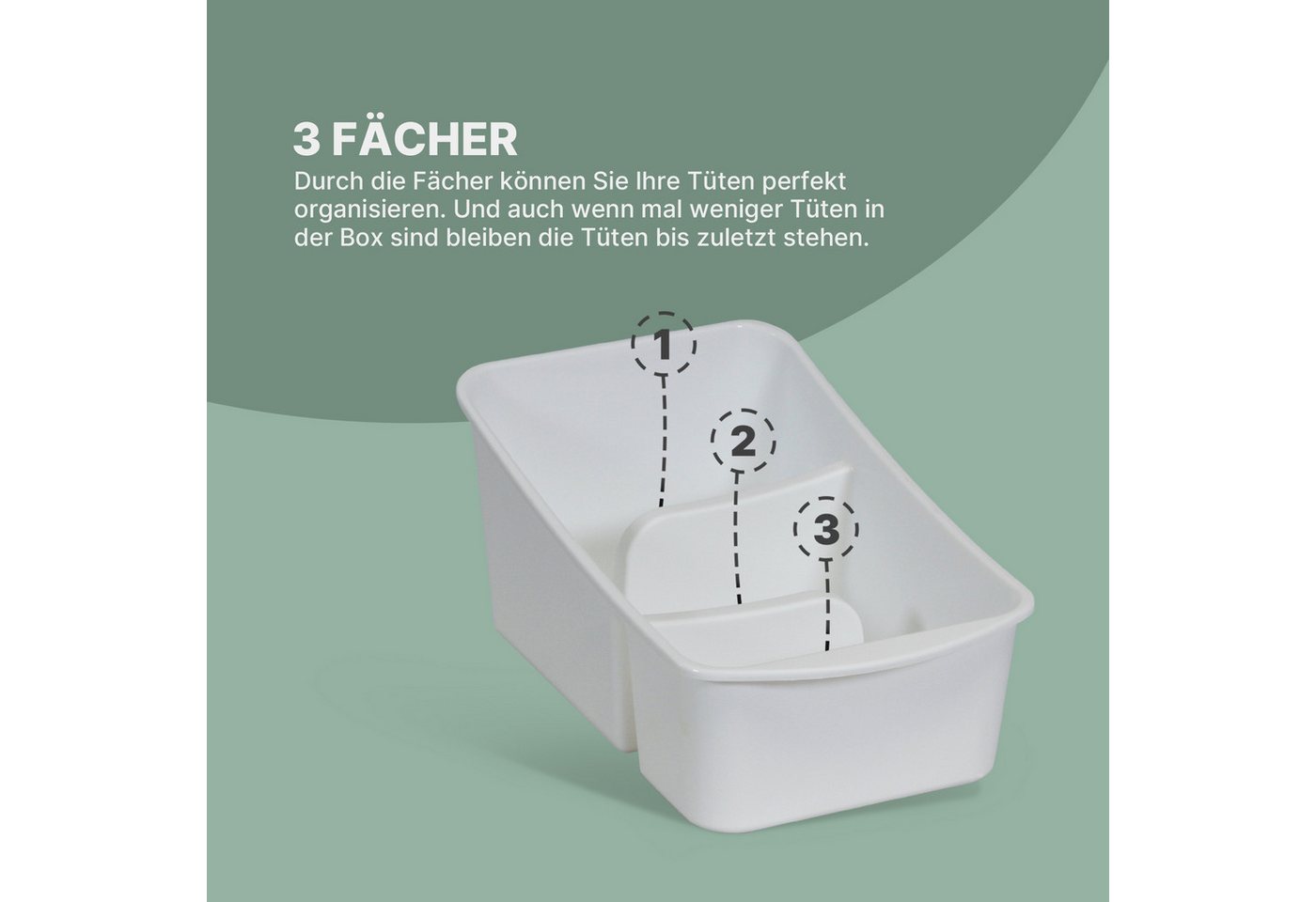 Pro Home Küchenorganizer-Set mit 3 Fächern, (4-tlg), Aufbewahrungsbox für Tütensuppen, Gewürze. Ordnungssystem – Bild 4 von 5