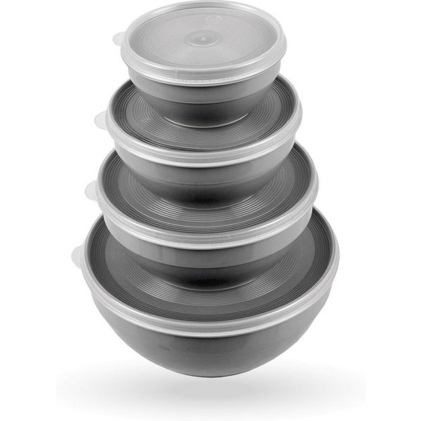 Pro Home Vorratsdose mit Deckel Set 0,5L/1,0L/1,5L/2,5L, Kunststoff, (4-tlg., 4er Set), mikrowellen & spülmaschinengeeignet, lebensmittelecht, gefriertauglich