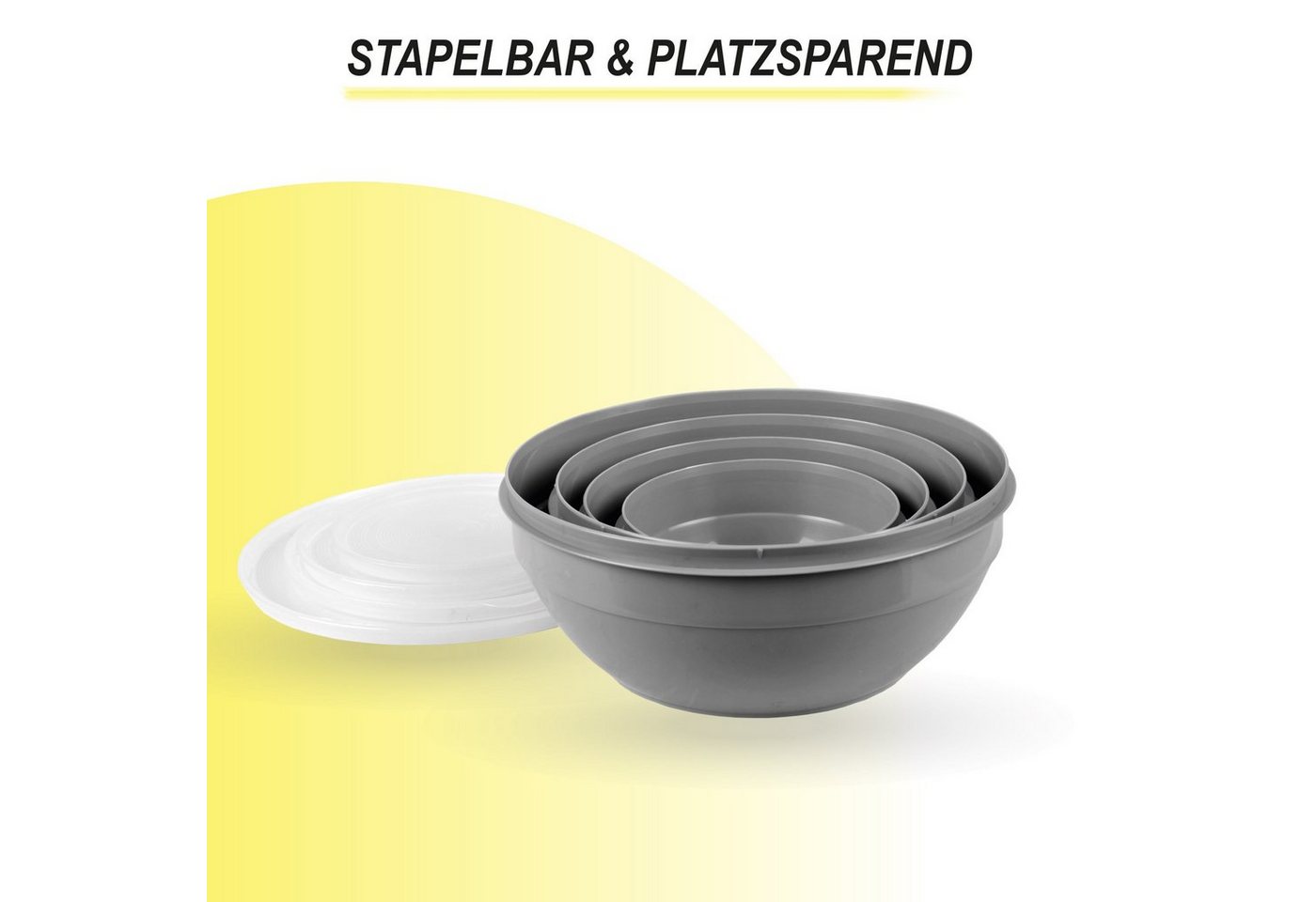 Pro Home Vorratsdose mit Deckel Set 0,5L/1,0L/1,5L/2,5L, Kunststoff, (4-tlg., 4er Set), mikrowellen & spülmaschinengeeignet, lebensmittelecht, gefriertauglich – Bild 4 von 5
