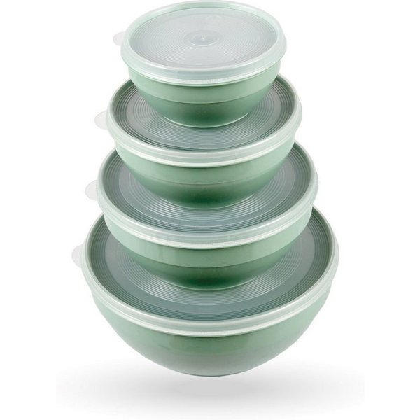 Pro Home Vorratsdose mit Deckel Set 0,5L/1,0L/1,5L/2,5L, Kunststoff, (4-tlg., 4er Set), mikrowellen & spülmaschinengeeignet, lebensmittelecht, gefriertauglich