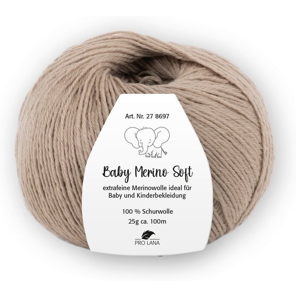 Pro Lana Baby Merino Soft Häkelwolle, 100 m (Baby Merino Soft Wolle, zartes Gefühl auf der Babyhaut), 25 g