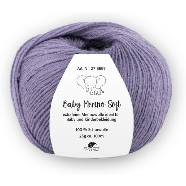 Pro Lana Baby Merino Soft Häkelwolle, 100 m (Baby Merino Soft Wolle, zartes Gefühl auf der Babyhaut), 25 g
