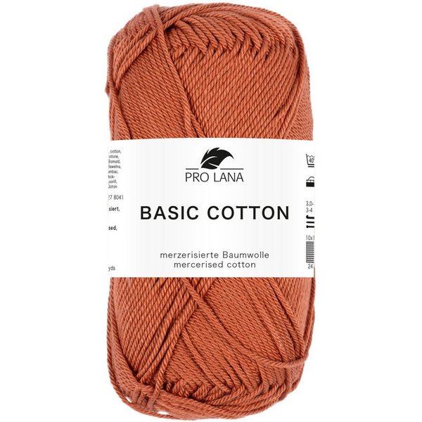 Pro Lana Pro Lana BASIC COTTON Baumwollgarn 50 g Häkelwolle, 125 m (Perfektes Baumwoll-Garn für leichte Pullover, Mützen und Accessoires), 50 g