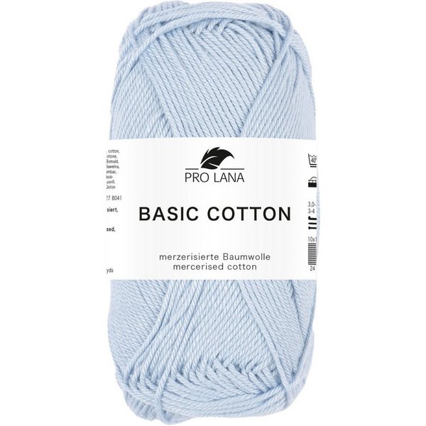 Pro Lana Pro Lana BASIC COTTON Baumwollgarn 50 g Häkelwolle, 125 m (Perfektes Baumwoll-Garn für leichte Pullover, Mützen und Accessoires), 50 g