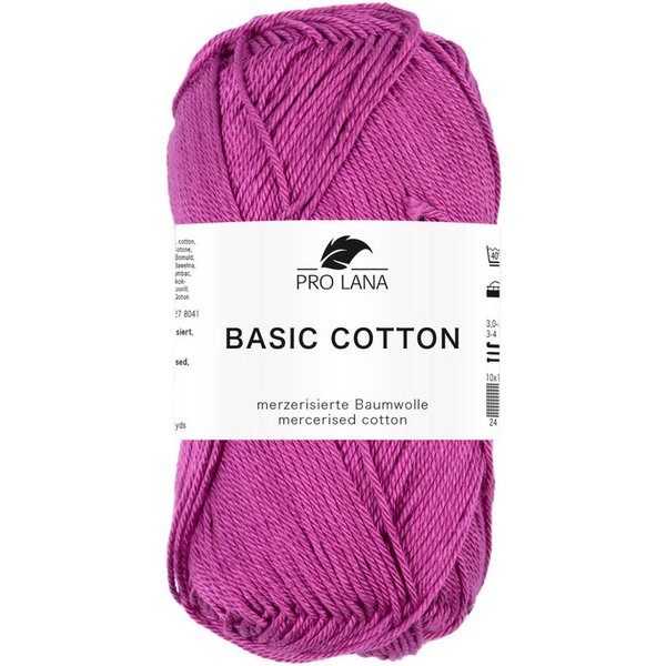 Pro Lana Pro Lana BASIC COTTON Baumwollgarn 50 g Häkelwolle, 125 m (Perfektes Baumwoll-Garn für leichte Pullover, Mützen und Accessoires), 50 g