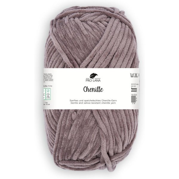 Pro Lana CHENILLE Garn Häkelwolle, 110 m (samtig weiche und stabile Chenille Wolle), 100 g