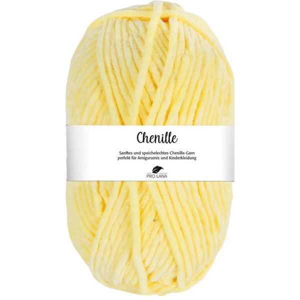 Pro Lana CHENILLE Garn Häkelwolle, 110 m (samtig weiche und stabile Chenille Wolle), 100 g