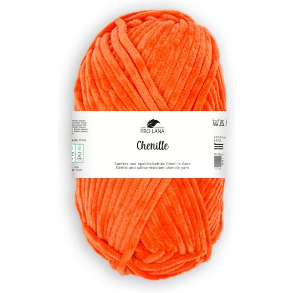 Pro Lana CHENILLE Garn Häkelwolle, 110 m (samtig weiche und stabile Chenille Wolle), 100 g