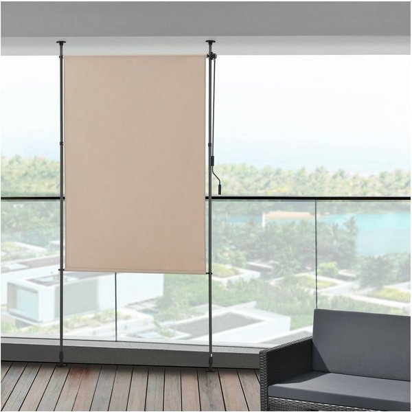 pro.tec Senkrechtmarkise »Cimarra« Klemmmarkise Senkrechtmarkise Sandfarben 120 x 270 cm