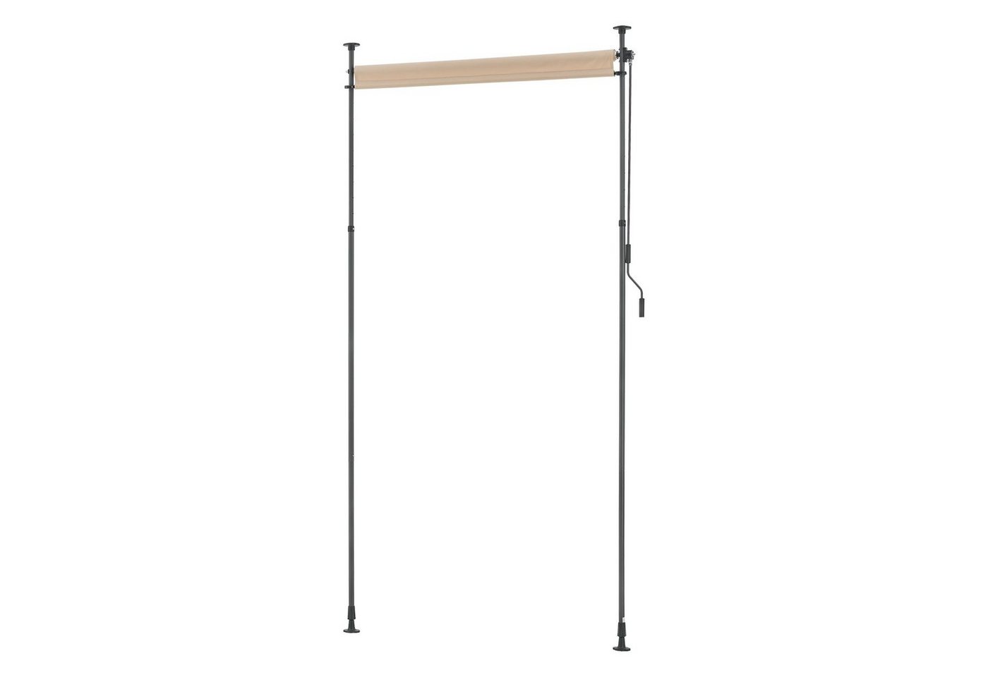 pro.tec Senkrechtmarkise »Cimarra« Klemmmarkise Senkrechtmarkise Sandfarben 120 x 270 cm – Bild 5 von 5
