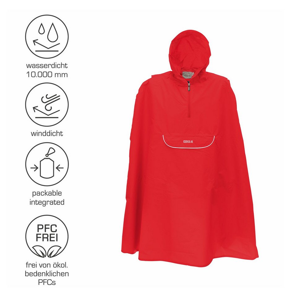 PRO-X ELEMENTS Regenponcho PASINO Wasserabweisend – Bild 3 von 3