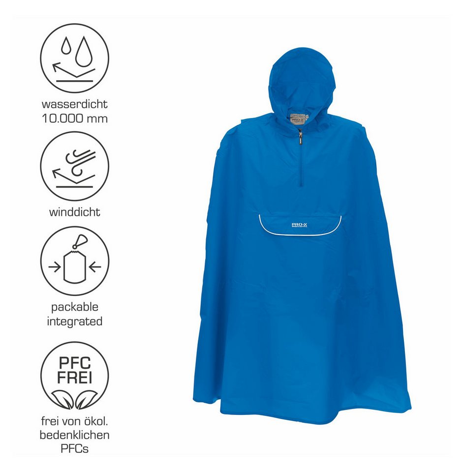 PRO-X ELEMENTS Regenponcho PASINO Wasserabweisend – Bild 3 von 4