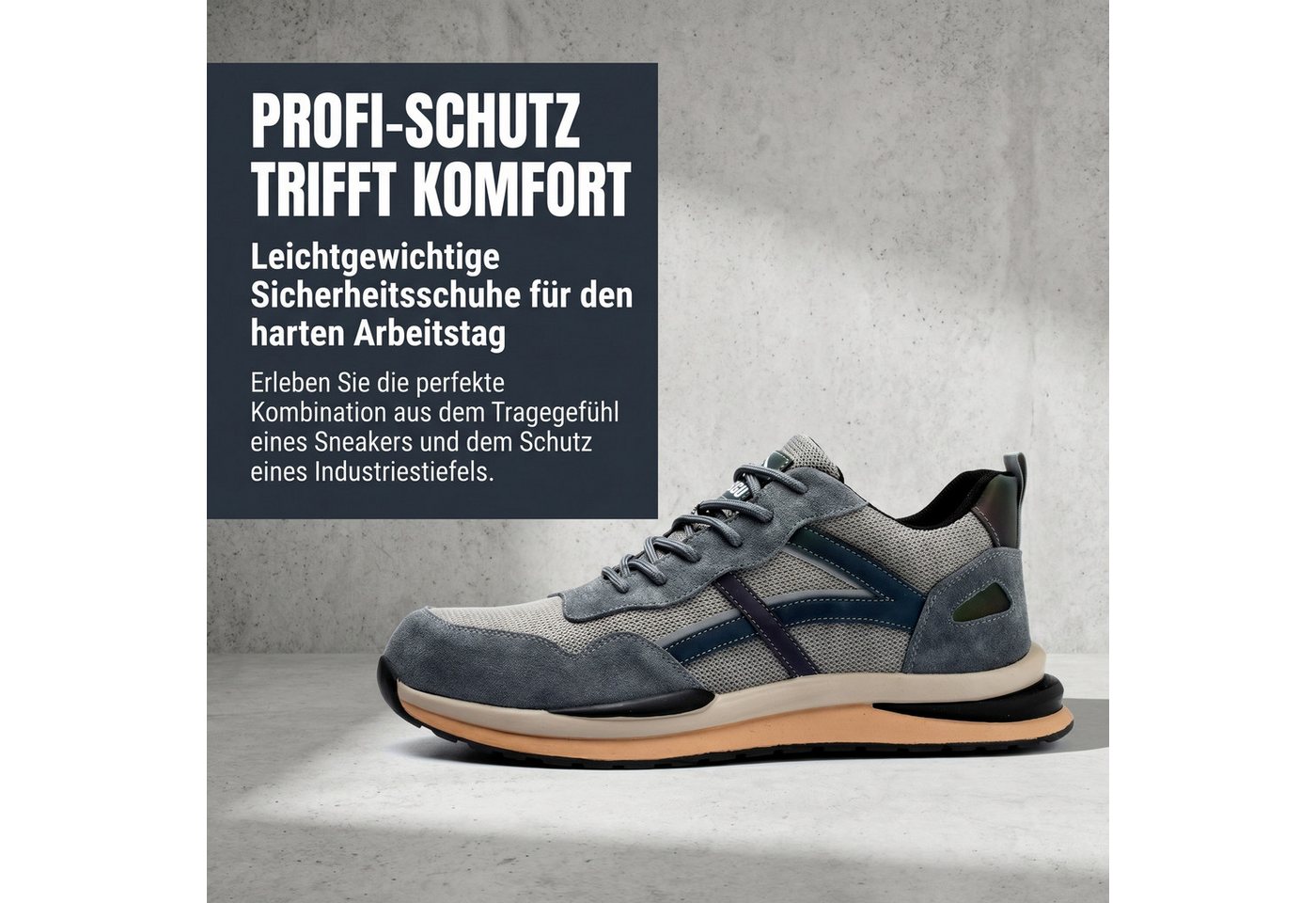 PROCHAIN S1P SRC Arbeitsschuhe Modische Herren Sicherheitsschuh (Stahlkappe Arbeitsschuhe chutzschuhe Schutzausrüstung, sportlich, bequem, leicht, atmungsaktiv, – Bild 2 von 5