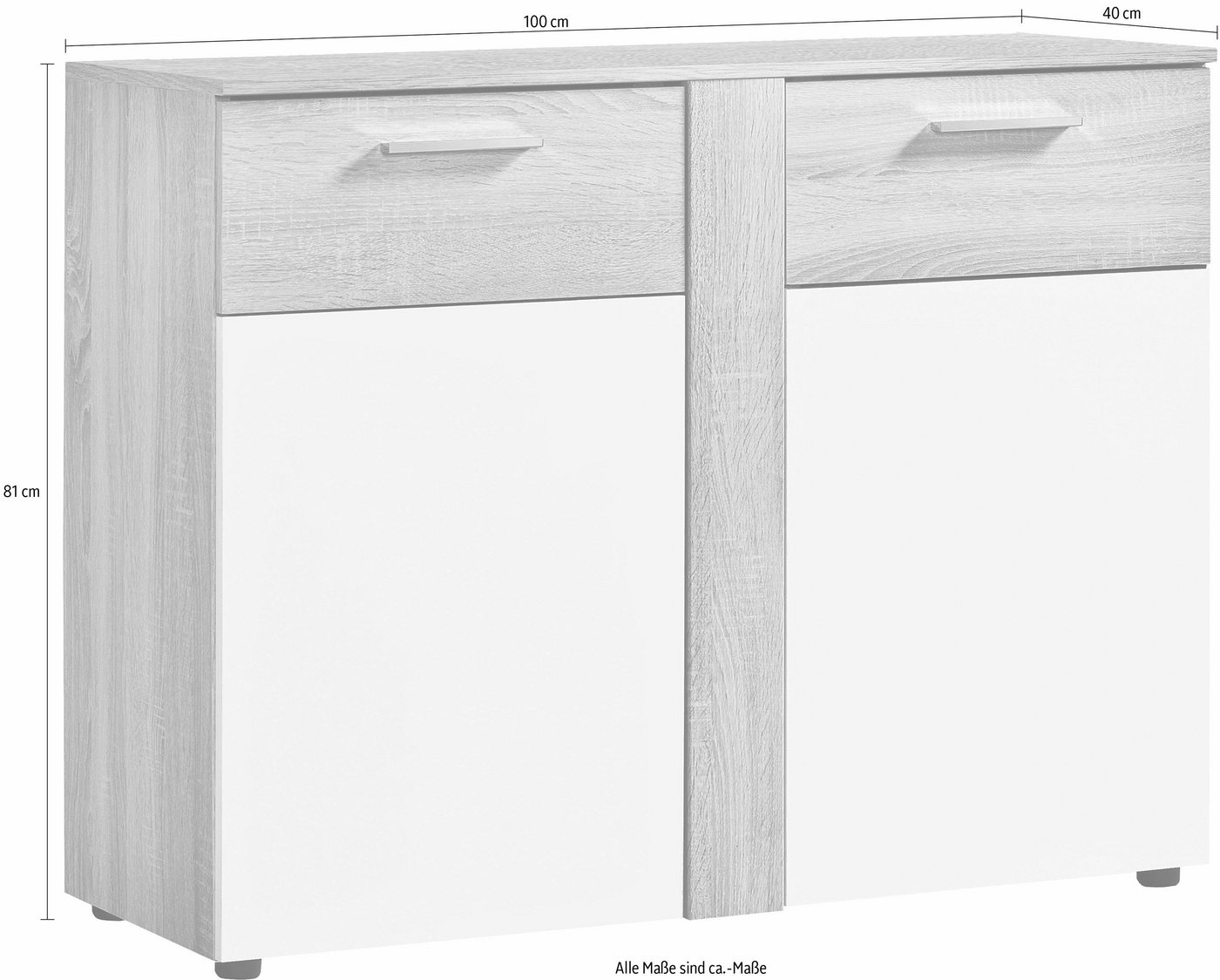 Procontour Kommode Trenti (OTTOs Choice), Höhe 81 cm, mit variabel verstellbaren Einlegeboden – Bild 3 von 5