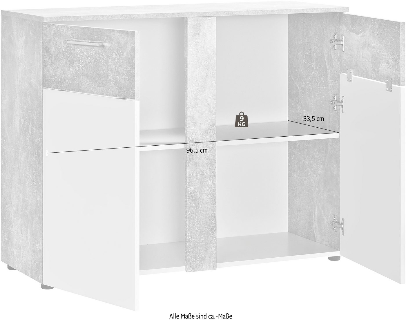Procontour Kommode Trenti (OTTOs Choice), Höhe 81 cm, mit variabel verstellbaren Einlegeboden – Bild 4 von 5