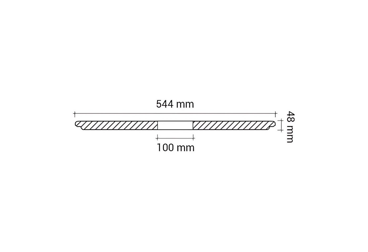 Profhome Decken-Rosette 156041 Rosette aus Polyurethan Deckenrosette Medaillon 78,5 x 54,4 cm (Rosette, 1 St., Deckenrosette, Medallion, Stuckrosette, Deckenele – Bild 3 von 4