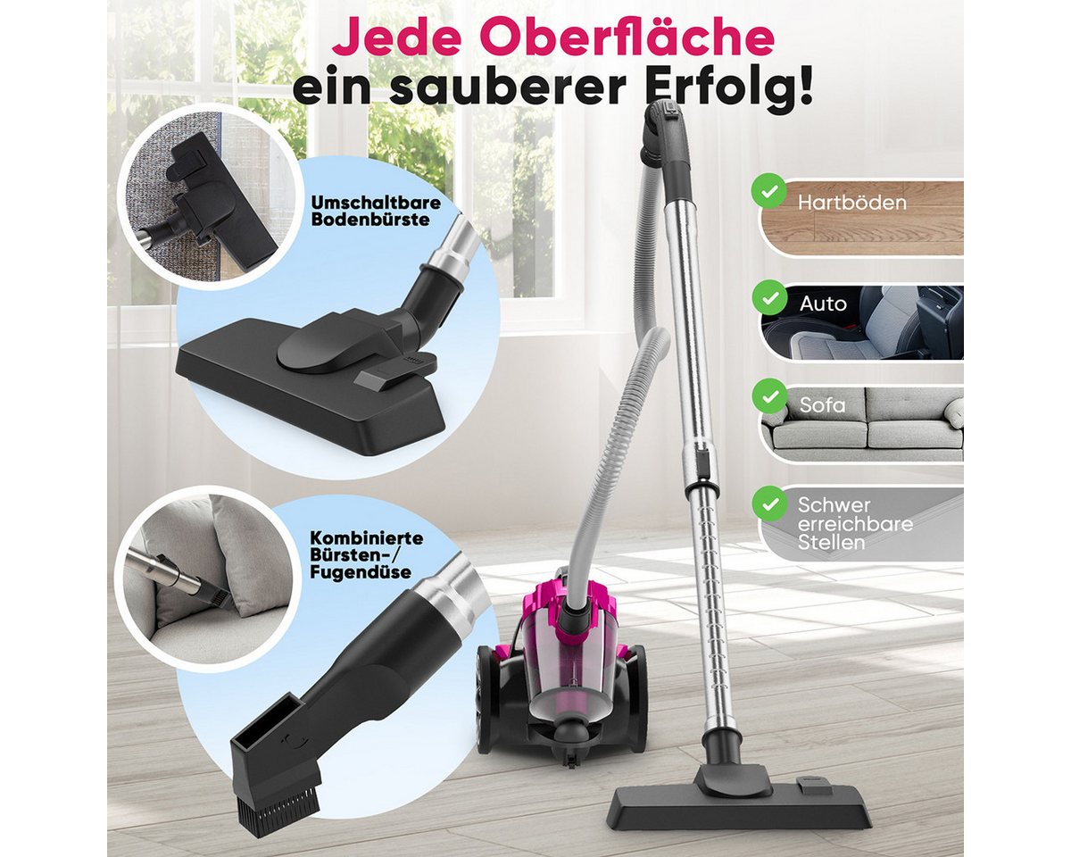 ProfiCare Bodenstaubsauger PC-BS 3134, Staubsauger beutellos, Bodenstaubsauger – Bild 3 von 5