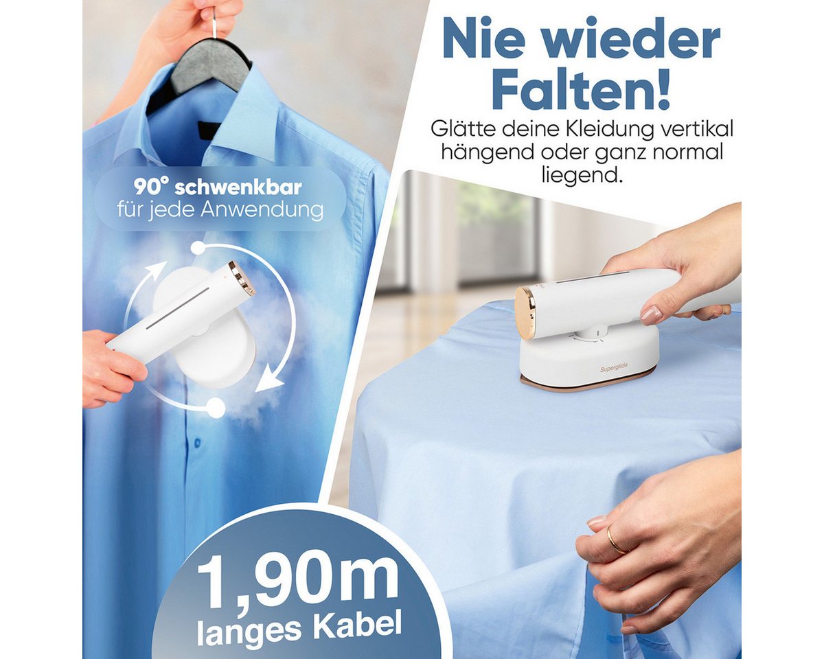 ProfiCare Dampfglätter PC-DG 3124, Dampfglätter, 30 Sek. Aufheizzeit, Steamer – Bild 2 von 5