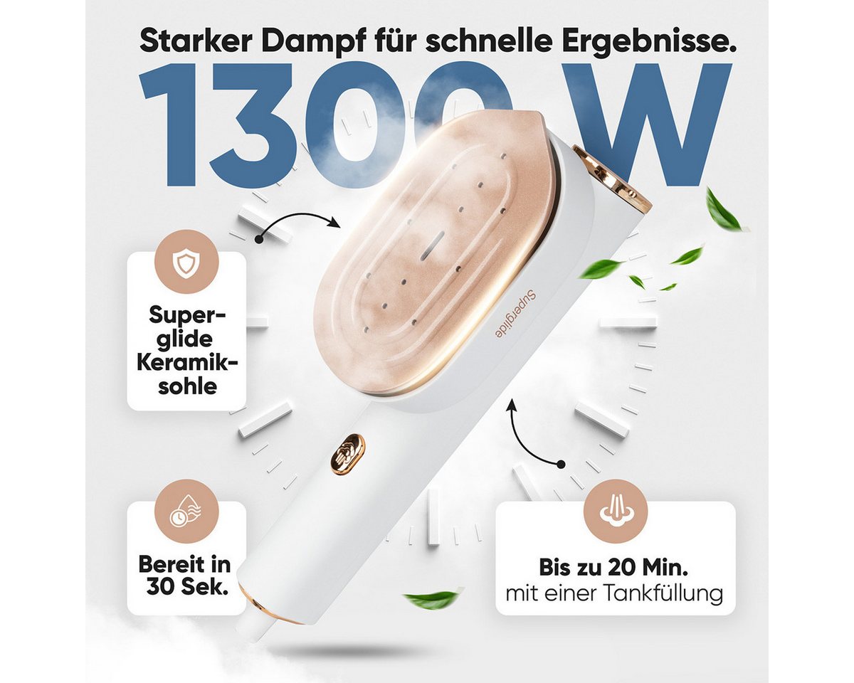ProfiCare Dampfglätter PC-DG 3124, Dampfglätter, 30 Sek. Aufheizzeit, Steamer – Bild 3 von 5