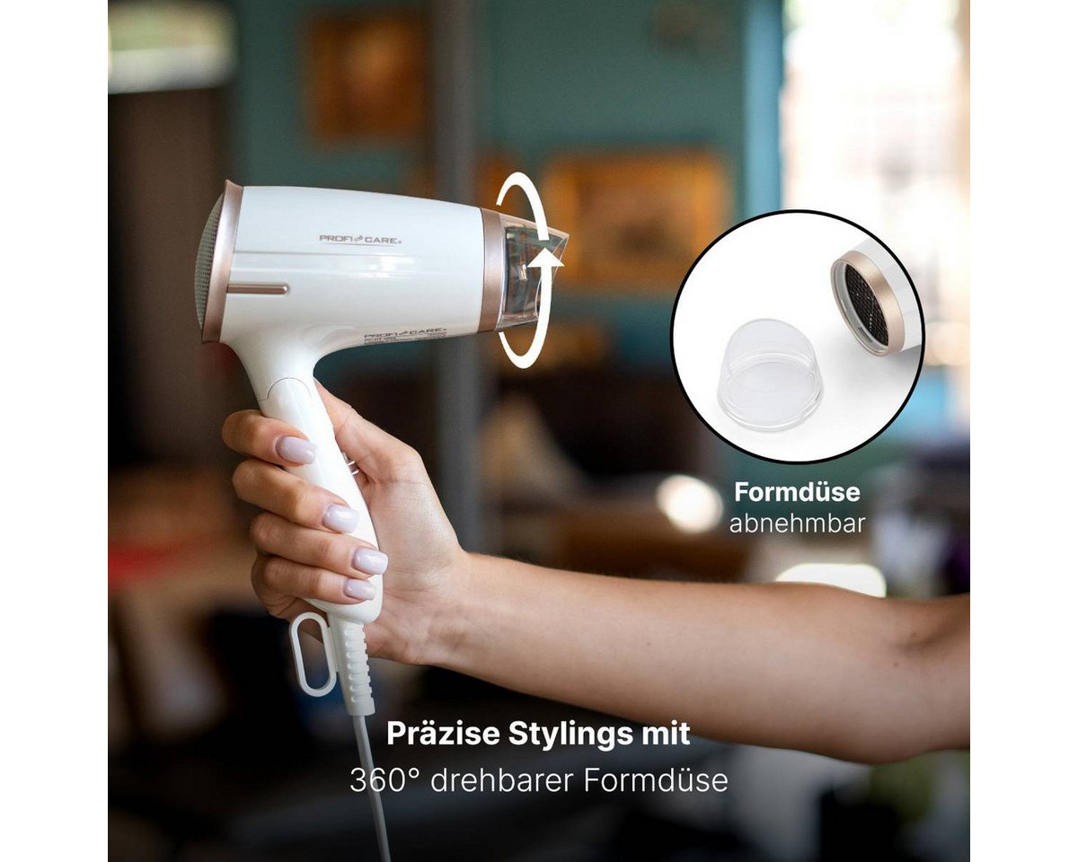 ProfiCare Haartrockner PC-HT 3009, 1400 Watt, Klappgriff, 2 Temperaturstufen – Bild 3 von 5