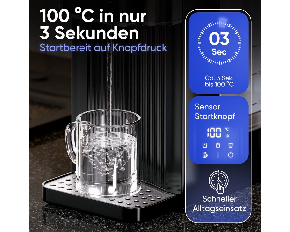 ProfiCook Heißwasserspender PC-HWS 1320, 100°C in 3 Sek., Babynahrung geeignet, 40-100°C – Bild 3 von 5