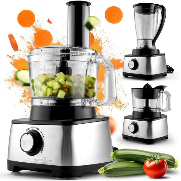ProfiCook Kompakt-Küchenmaschine PC-KM 1063, 3in1, Mixer, Küchenmaschine und Entsafter, 1200W