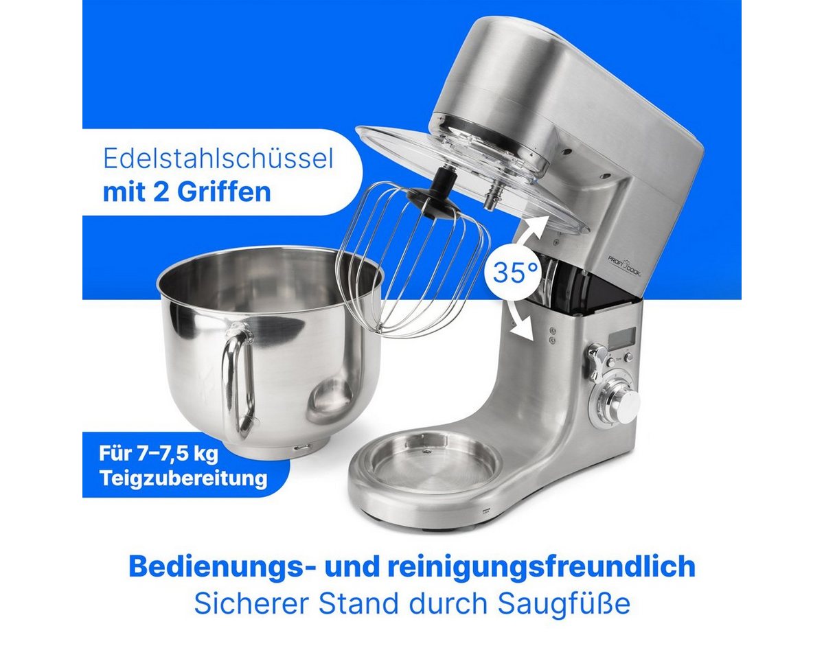 ProfiCook Küchenmaschine PC-KM 1096, mit XXXL-Schüssel, max. 7,5kg Teigzubereitung – Bild 4 von 5