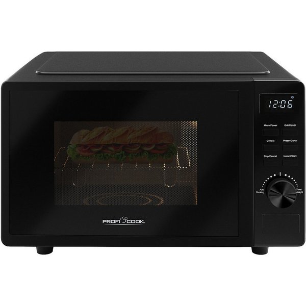 ProfiCook Mikrowelle PC-MWG 1278, Mikrowelle mit Grill, ohne Drehteller