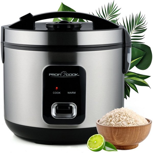 ProfiCook Reiskocher PC-RK 1285, Reiskocher für 3kg Reis, schnell & ohne Anbrennen